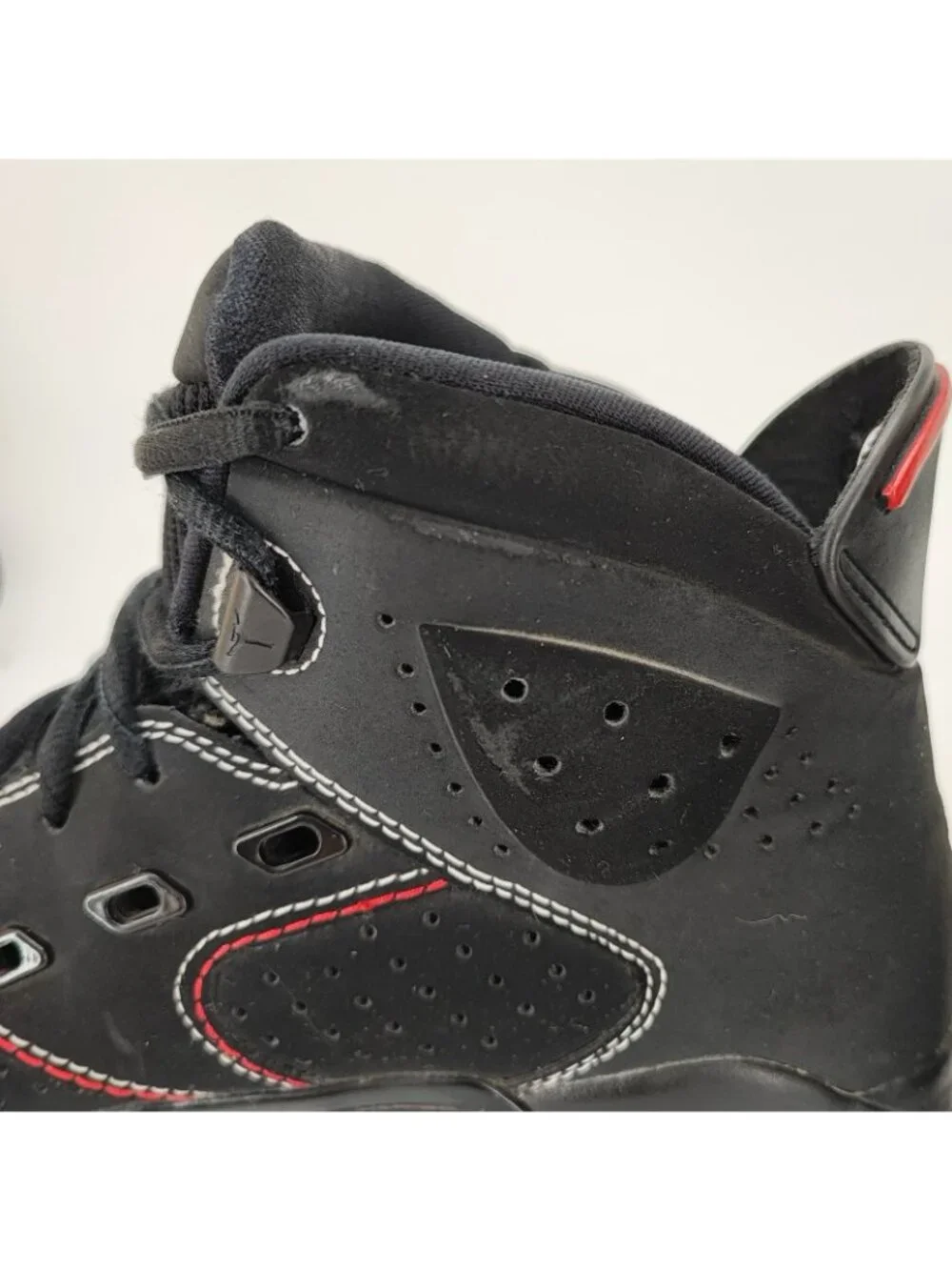 Nike Jordan 6-17-23 Men's Size 9.5 Basketball Nubuck Black High Top Shoes